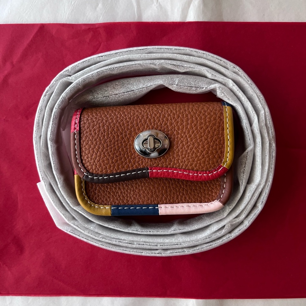 🦁 COACH COACHTOPIA WAVY WALLET WITH  COLORFUL BINDING IN UPCRAFTED LEATHER 🦁 - Picture 3 of 16
